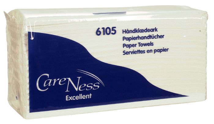 Håndklædeark, Care-Ness Excellent, 2-lags, hvid, B:23 x L:31 x D:9 cm ...